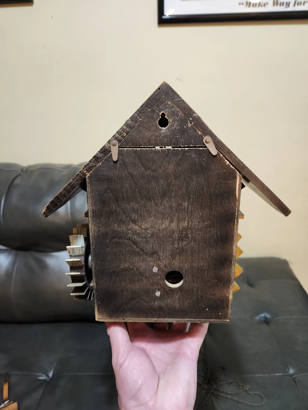 Antique West Germen Schmeckenbecher Cuckoo Clock Needs Work!